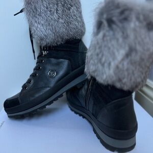 Bogner boots | shearing lining with fur trim